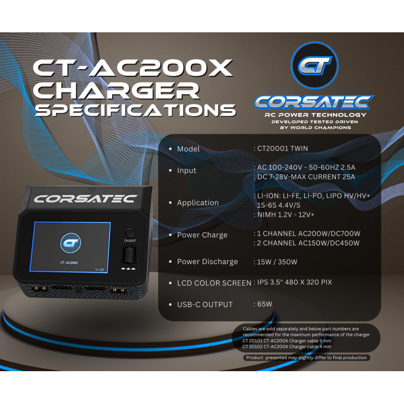 Corsatec Dual Pro charger AC/DC - US - CORSATEC - CT20002